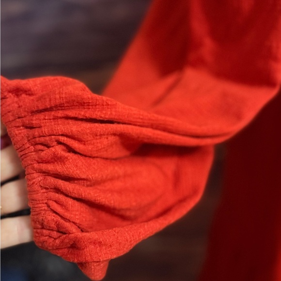 Max Studio Vibrant Red Long Sleeve Dress - Picture 4 of 5